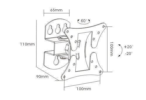 BRATECK 13''-27'' Monitor wall mount. Pivot, tilt, - Office Connect 2018