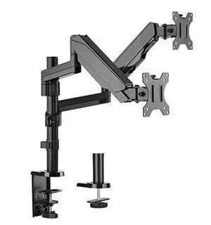 Brateck 17-32" Dual Monitor Gas Spring Stand with Clamp/Grommet Base - Office Connect 2018