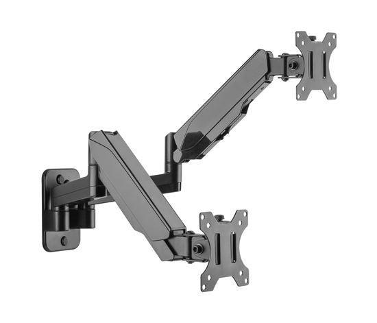 BRATECK 17'-32' Dual Screen Wall Mounted Gas Spring Monitor Arms - Office Connect 2018