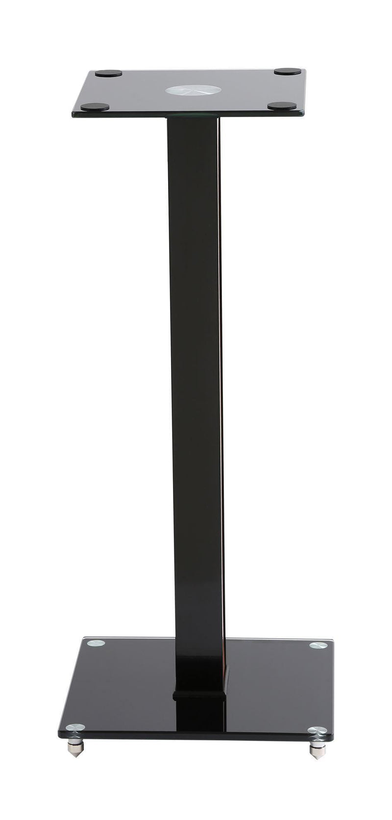 BRATECK 23.6" Aluminium/Glass Floor Standing BookShelf Speaker Stands. - Office Connect 2018