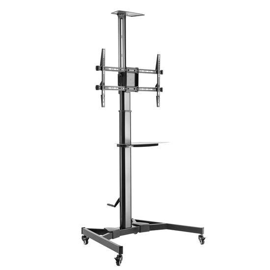 BRATECK 37"-70" Telescopic Height Adjustable Steel TV Cart With Crank - Office Connect 2018