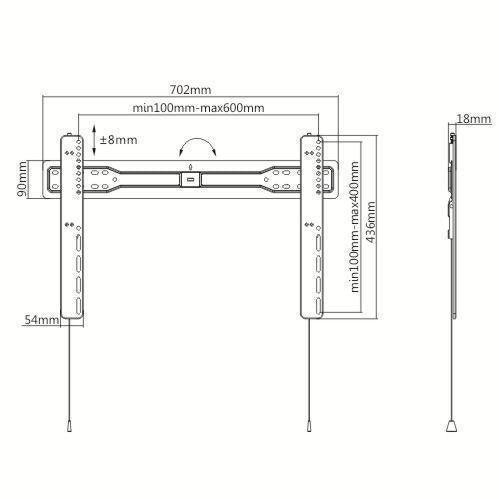 BRATECK 37''-70'' Ultra-Slim wall bracket. Max load: - Office Connect 2018