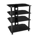 BRATECK 4 Layer Glass Hi-Fi Entertainment Unit. 40kg - Office Connect 2018