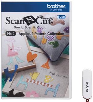 Brother CAUSB2 Scan N Cut Fabric - USB Number 2 Applique Pattern - Office Connect 2018