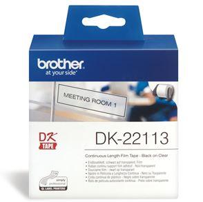 Brother DK22113 Continuous Clear Film Tape (Black Print on Clr) 62mm - Office Connect 2018
