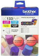 Brother LC133PVP Combo Pack with 40 Sheets of 6x4 Photo Paper - Office Connect 2018