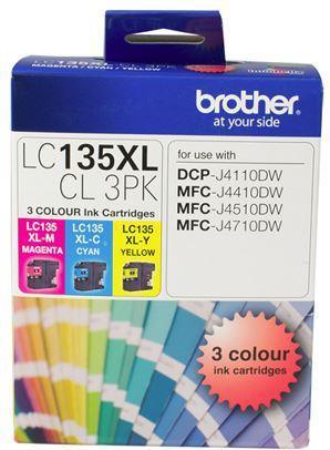 Brother LC135XLCL3PK CMY Colour High Yield Ink Cartridge (Triple Pack) - Office Connect 2018