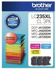 Brother LC235XLCL3PK CMY Colour High Yield Ink Cartridge (Triple Pack) - Office Connect 2018