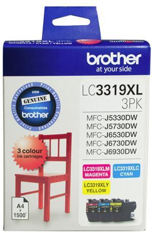 Brother LC3319XL3PK 3 pack CMY High Yield Ink Cartridges - Office Connect 2018