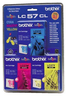 Brother LC57CL3PK CMY Colour Ink Cartridges (Triple Pack) - Office Connect 2018