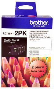 Brother LC73BK2PK Black Ink Cartridge Twin Pack - Office Connect 2018