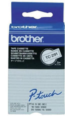 Brother TC-291 9mm x 8m Black on White Label Tape - Office Connect 2018