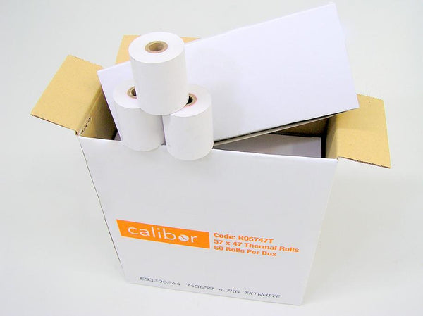 CALIBOR THERMAL PAPER 57X47 50 ROLLS / BOX - Office Connect 2018