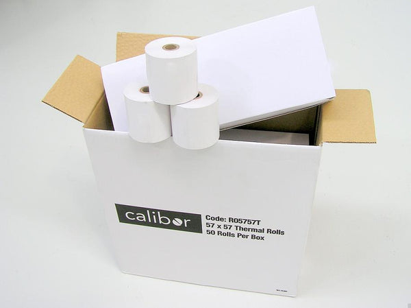 CALIBOR THERMAL PAPER 57X57 50 ROLLS/BOX - Office Connect 2018