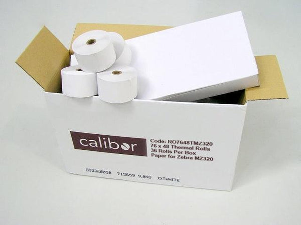 CALIBOR THERMAL PAPER 76X48 36 ROLLS/BOX IMZ/MZ320 - Office Connect 2018