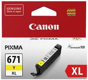Canon CLI671XLY Yellow High Yield Ink Cartridge - Office Connect 2018