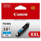 Canon CLI681XXLC Extra High Yield Cyan Ink Cartridge - Office Connect 2018