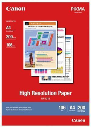 Canon HR-101N A4 High Resolution 106gsm Photo Paper - 200 Sheets - Office Connect 2018