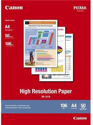 Canon HR-101N A4 High Resolution 106gsm Photo Paper - 50 Sheets - Office Connect 2018