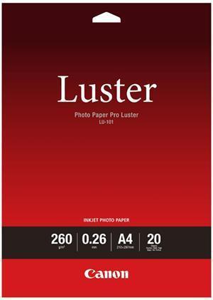 Canon LU-101 A4 Luster 260gsm Photo Paper Pro - 20 Sheets - Office Connect 2018