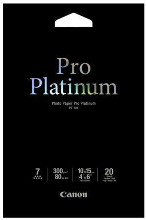 Canon PT-101 4x6 Pro Platinum 300gsm Photo Paper - 20 Sheets - Office Connect 2018