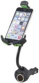 Cigarette Lighter Phone Holder with USB Charging Outlets - Office Connect 2018