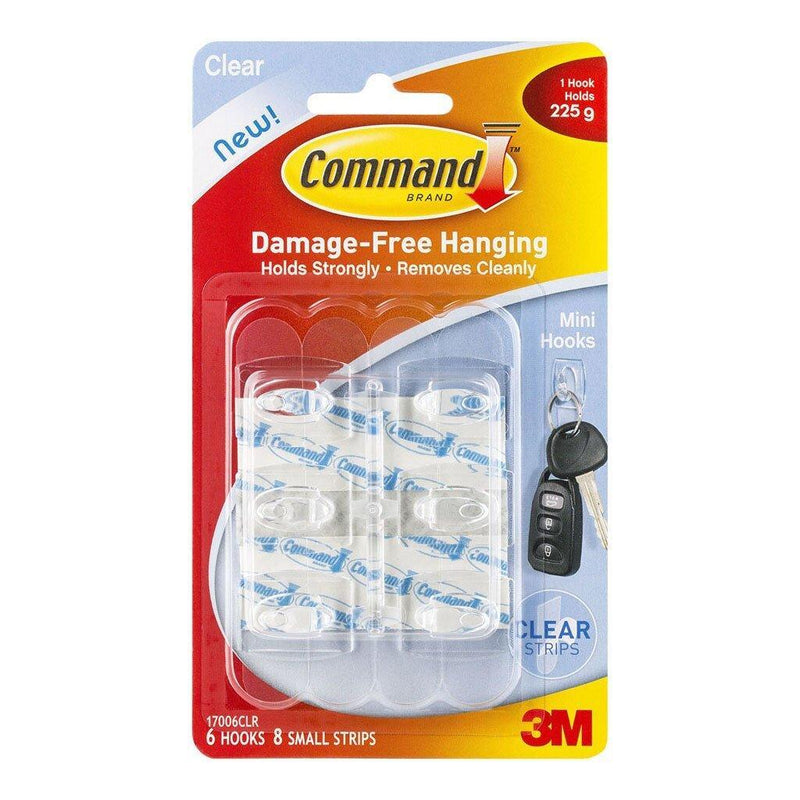 Command Hook 17006CLR Mini Clear Pk/6 - Office Connect 2018