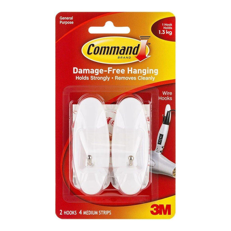 Command Hook 17068 Medium White Wire Pk/2 - Office Connect 2018