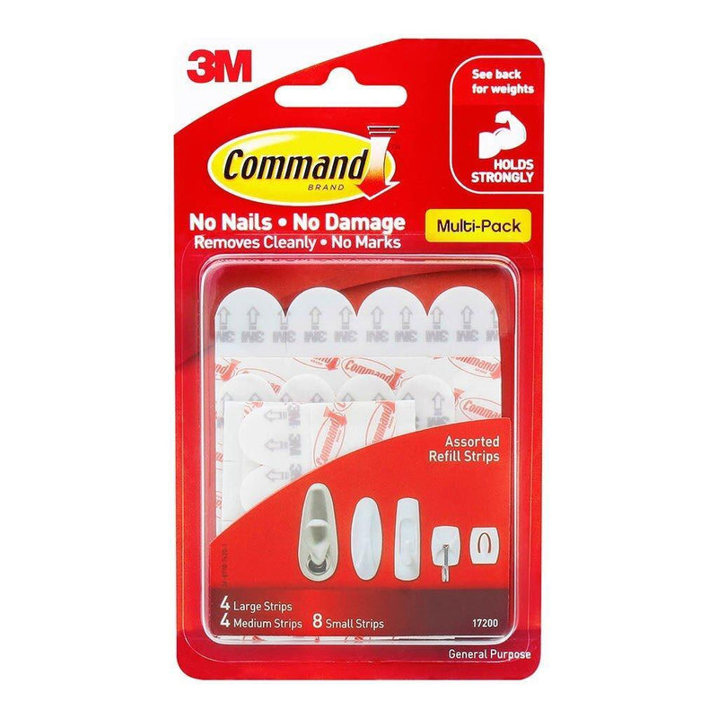 Command Strips Refill 17200 Assorted White Pk/16 - Office Connect 2018