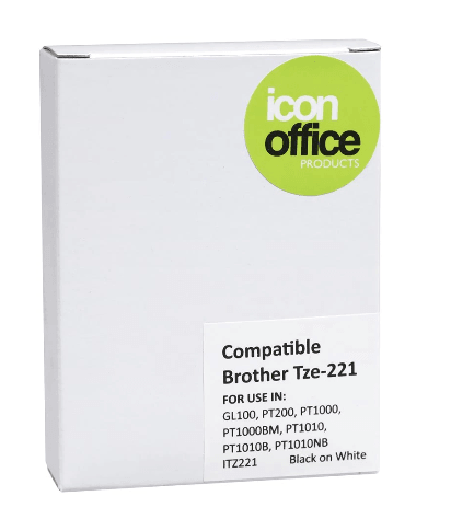 Icon Compatible Brother TZ Tape 9mm Black on White - Office Connect