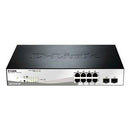 D-LINK 10-Port Gigabit WebSmart PoE Switch with 8 PoE UTP and 2 SFP Ports - Office Connect 2018