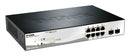 D-LINK 10-Port Gigabit WebSmart PoE Switch with 8 PoE UTP and 2 SFP Ports - Office Connect 2018