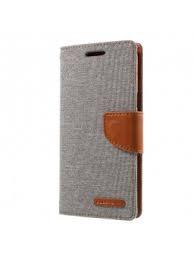 Huawei Y6 2019 Canvas Diary Case Gray/Camel - Office Connect 2018