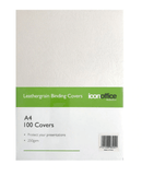 Icon Binding Covers A4 White 250gsm Pack 100 - Office Connect