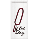 White Greaseproof bag Hot Dog. Size: 102 x 240 x 60 mm. Bundle of 1000 - Office Connect 2018