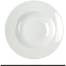WHITE RIMMED SOUP/PASTA PLATE 22CM