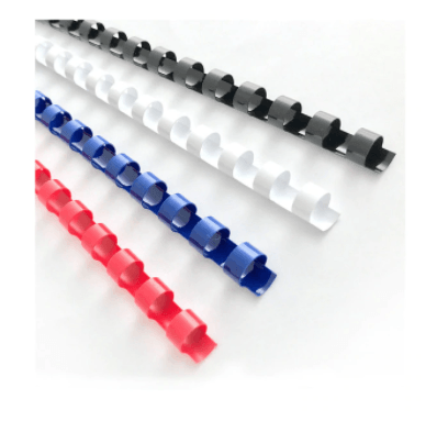 Icon Binding Coil Plastic 10mm Black Pack 100 - Office Connect