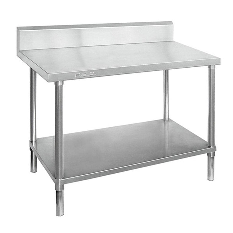 Stainless Steel Table with splashback 450x700x900 - Office Connect 2018