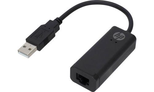 HP 2UX21AA USB A to RJ45 Network Adaptor - 10cm, Black - Office Connect 2018
