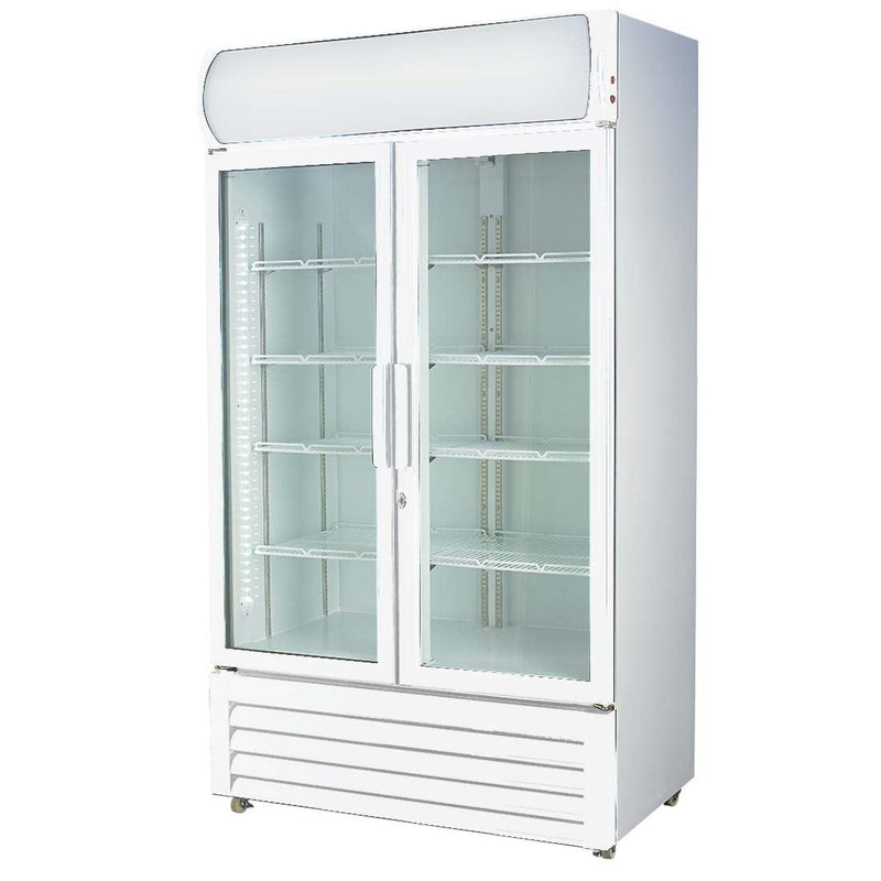 Double glass door colourbond upright drink fridge – LG-580GE - Office Connect 2018