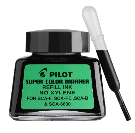 Pilot Super Colour Permanent Marker Black 30ml Refill (SCA-RF-B) - Office Connect