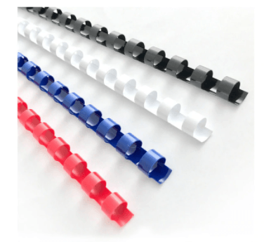 Icon Binding Coil Plastic 8mm White Pack 100 - Office Connect