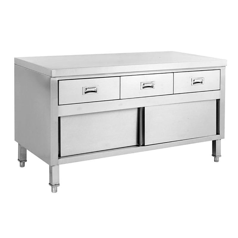SKTD-1200 Kitchen Tidy Cabinet Work Bench with Doors & 3 Drawers - Office Connect 2018