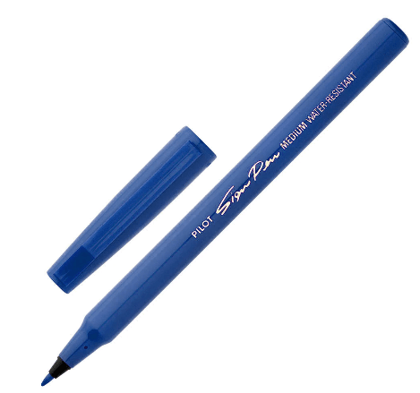 Pilot Sign Pen Fibre Tip 0.6mm Blue (SWN-SPN-L) Units per pack: 12 - Office Connect